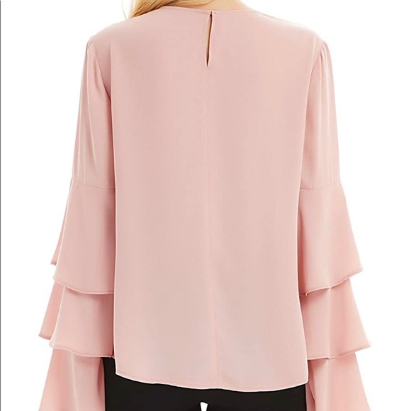 Bell Sleeve Tops with Long Sleeve Chiffon Blouses Size Medium - Picture 3 of 6